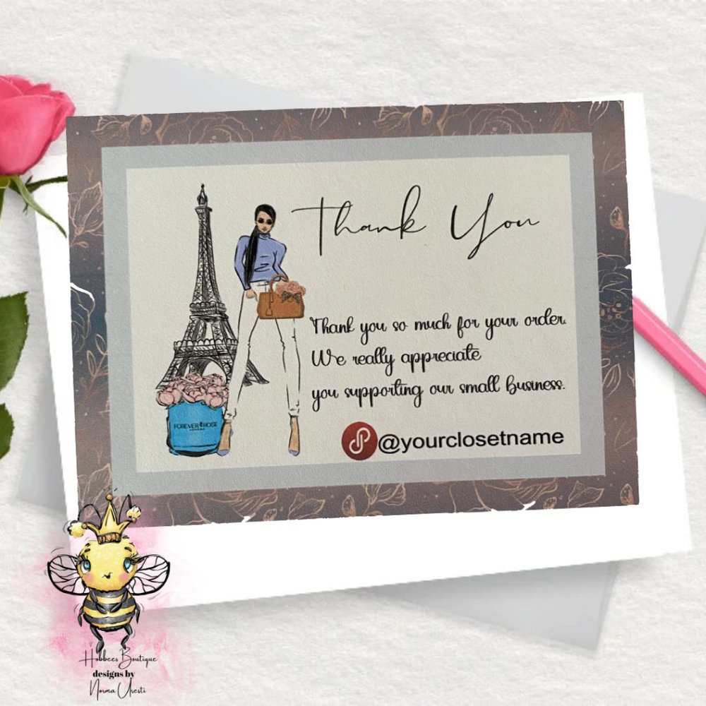 Fashion Small Business Custom Thank You Cards